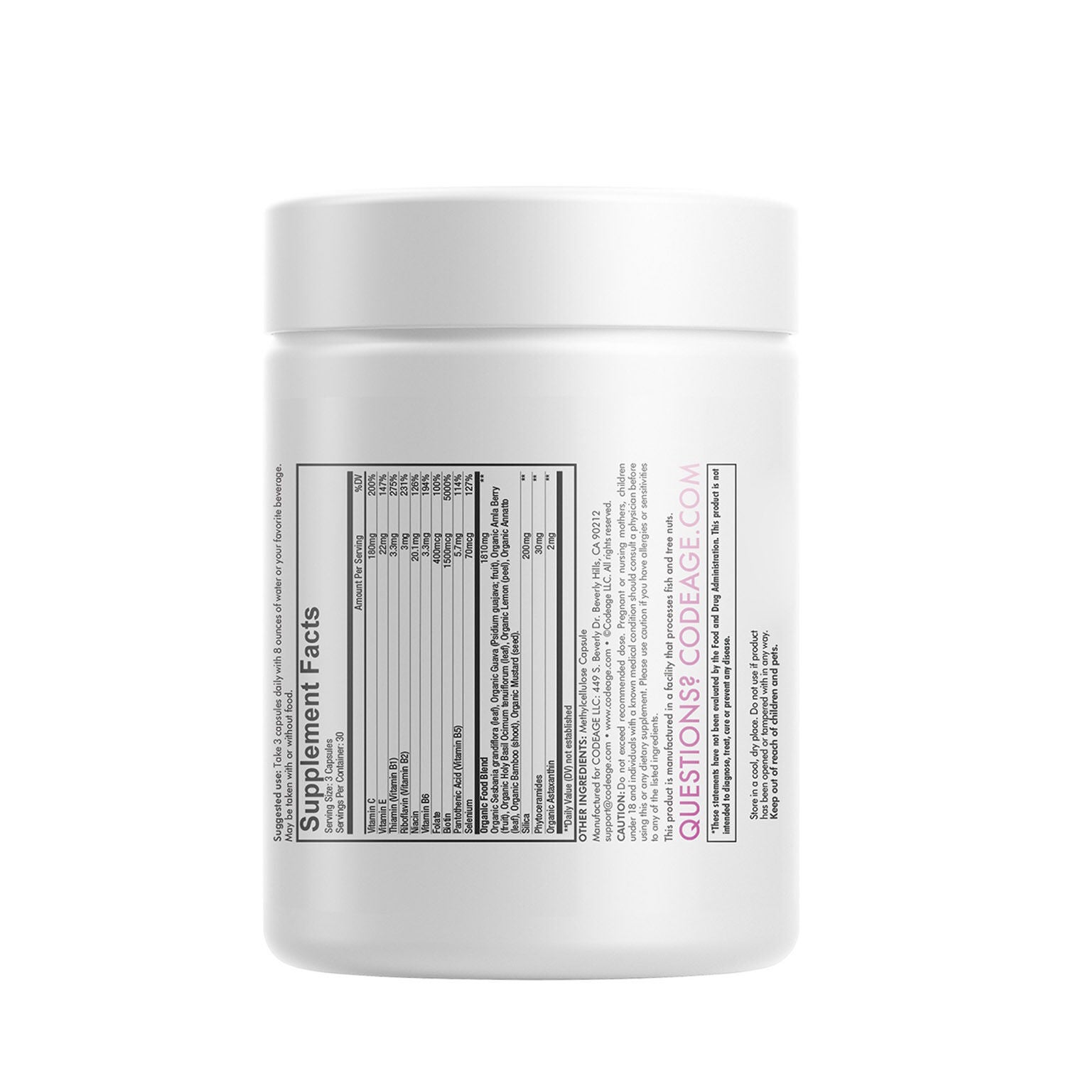 Beauty Tonic - Vegan Multivitamins - Biotin - Astaxanthin & Organic Blend - 90 Capsules (30 Servings)